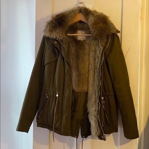 Olive Zara coat
